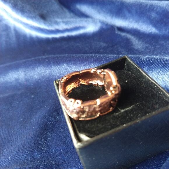 Copper Celtic Blue Gem Unisex Ring size 8.5 new old stock fashion jewelry - Picture 5 of 16